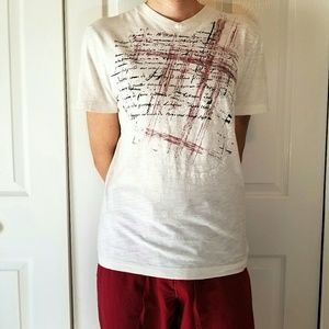 Cream Colored Art Graphic Shirt